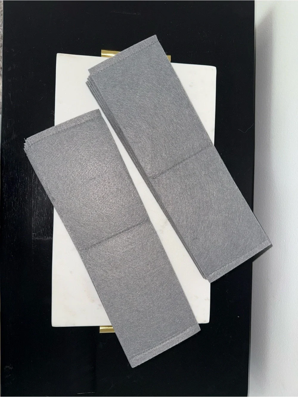 Grey Felt Honeycomb Drawer Organizer Set